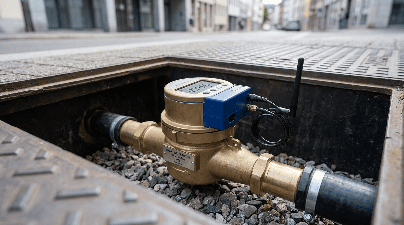 DN15-residential-ultrasonic-water-meter-for-smart-city-NRW-reduction-with-R400-wireless-M-Bus-NB-IoT-and-IP68-protection