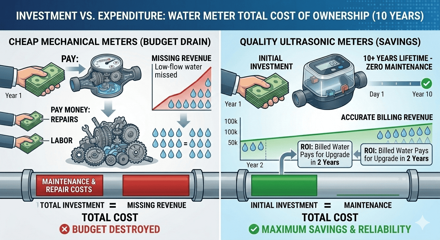 total cost of ownership water meters