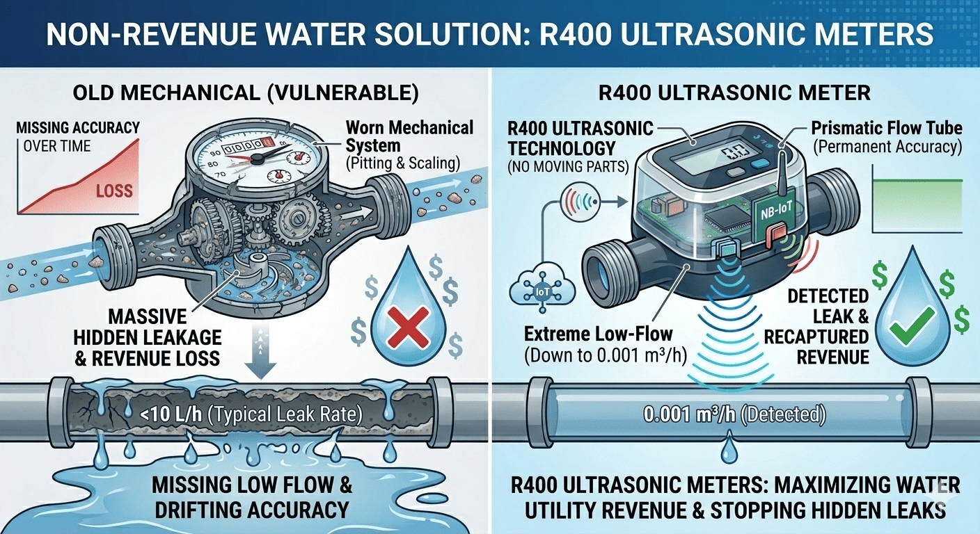 R400 ultrasonic meters for non revenue water
