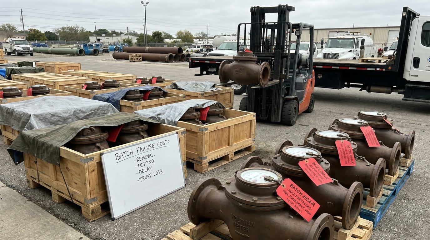 Batch installation risk for Woltman water meters in city-wide programs