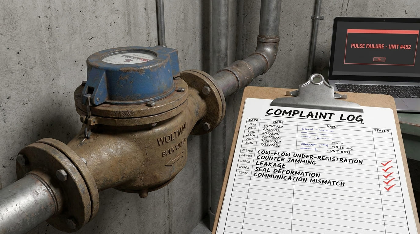 Common complaint patterns in Woltman water meter municipal projects
