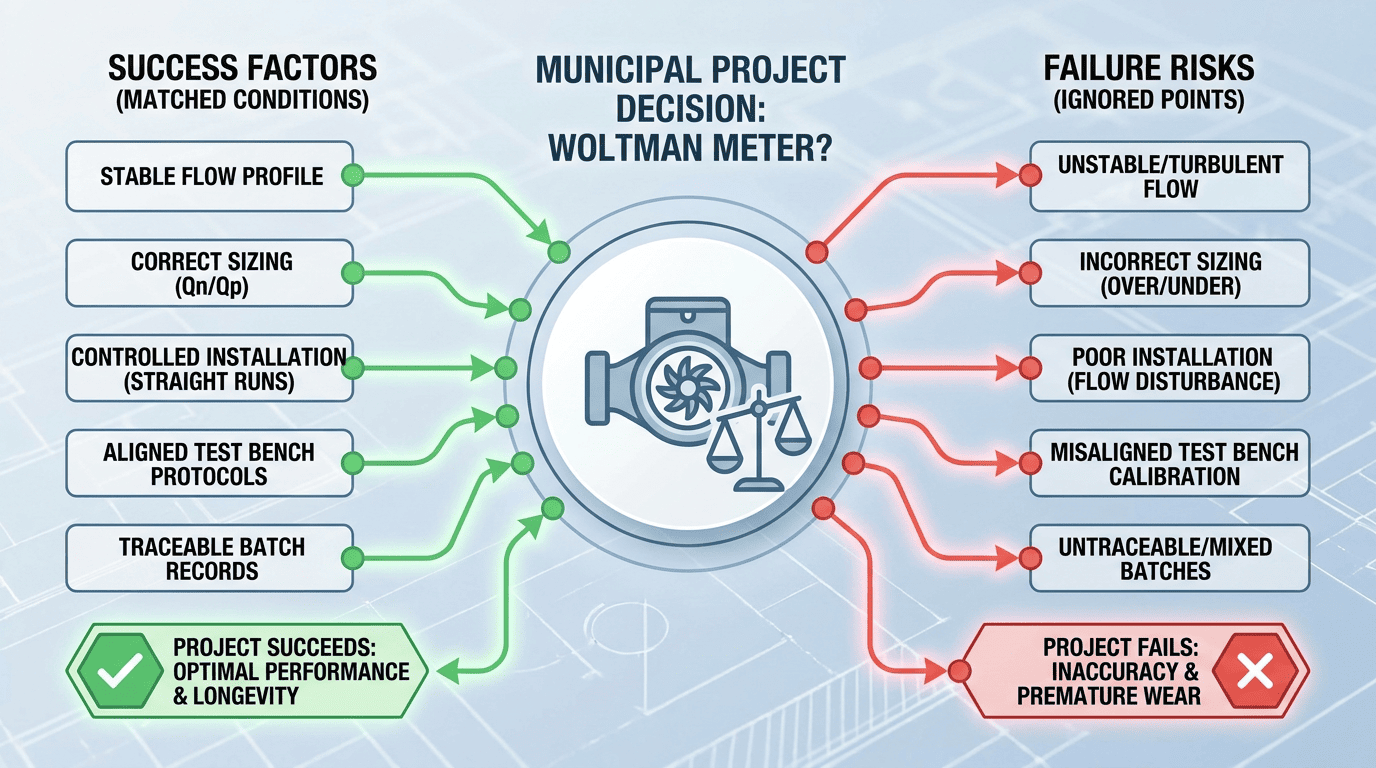 Decision guide: when Woltman water meters excel or fail in municipal use