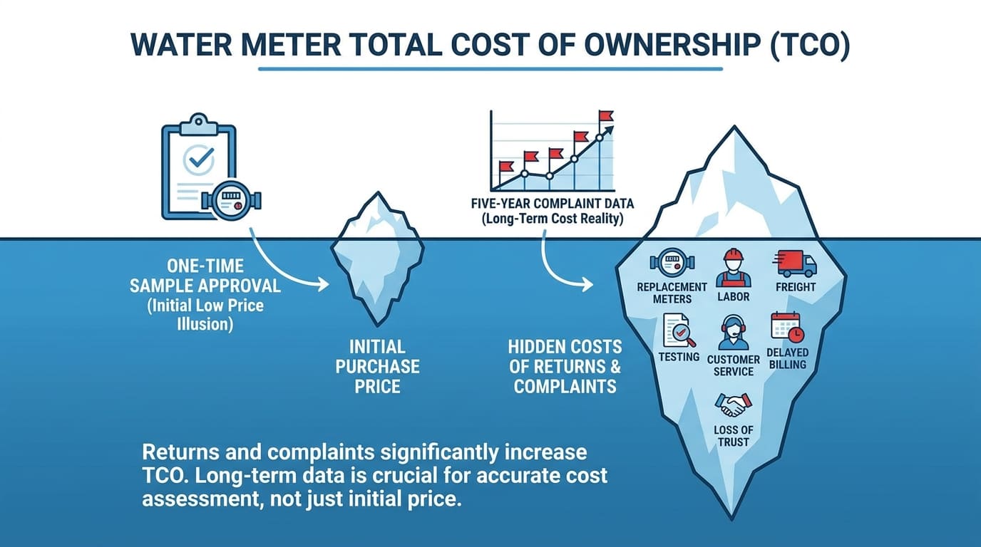 Returns and complaints water meter TCO