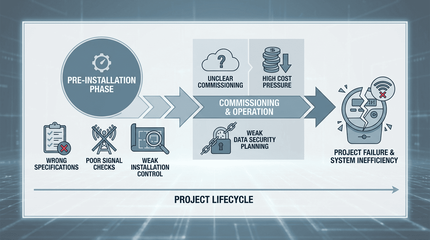 smart metering project challenges installation signal