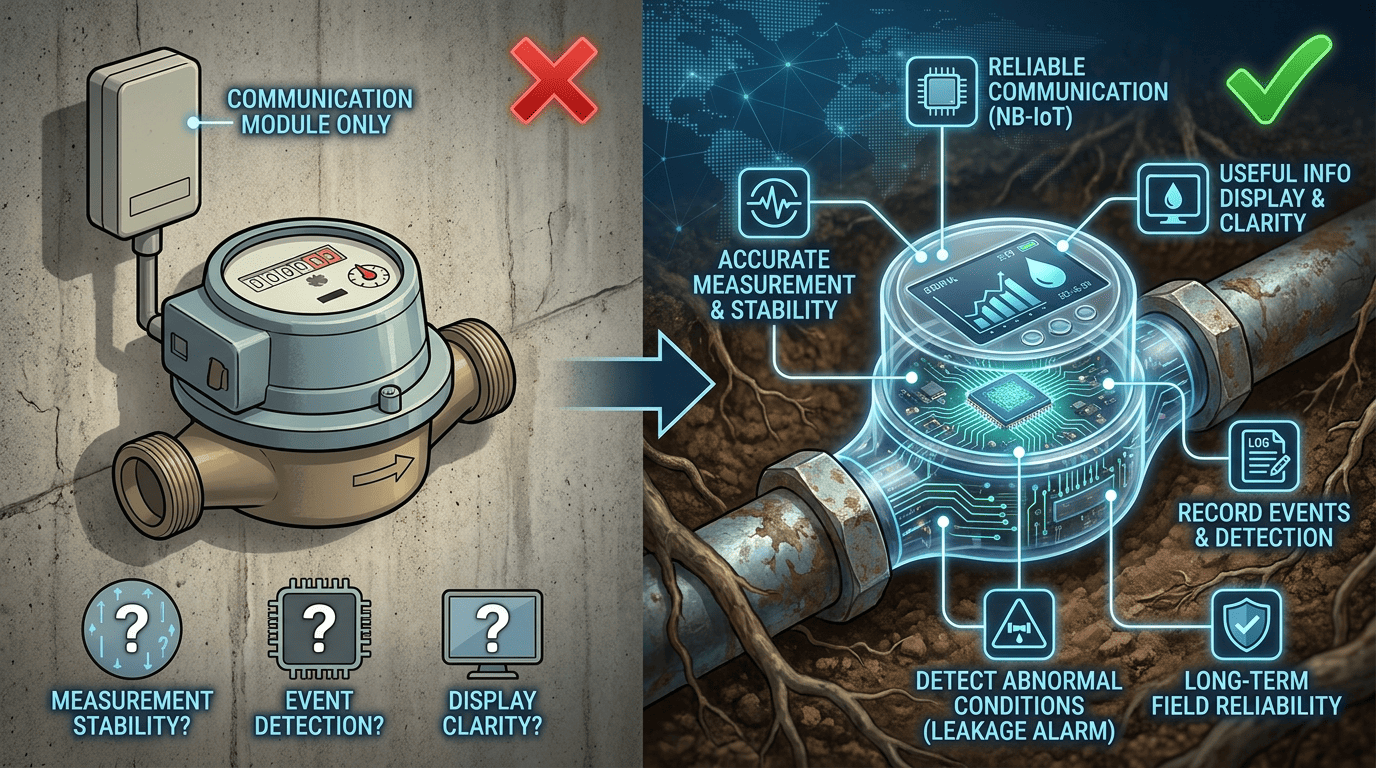 smart water meter features leakage alarm NB-IoT