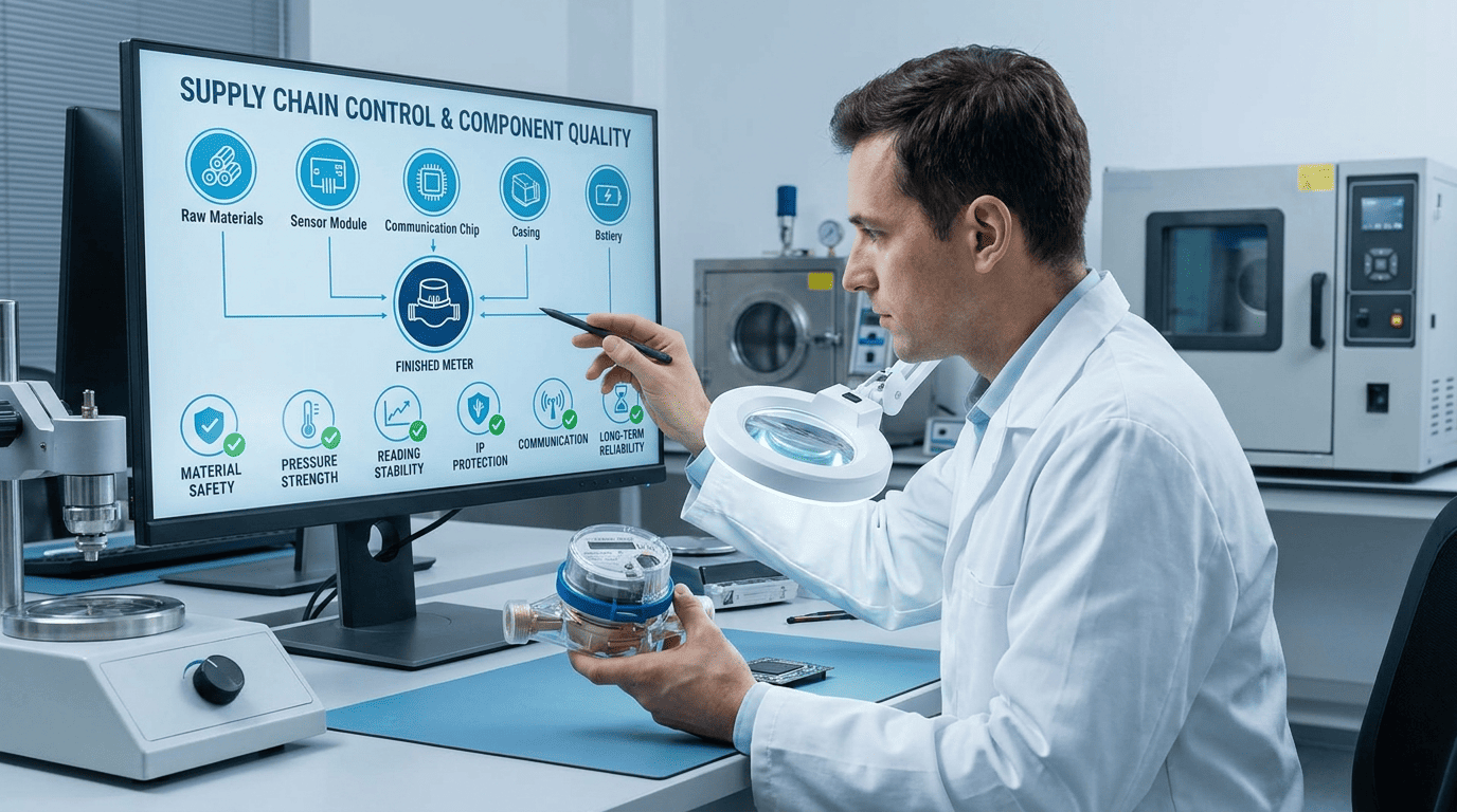 Supply chain control water meter manufacturer selection criteria
