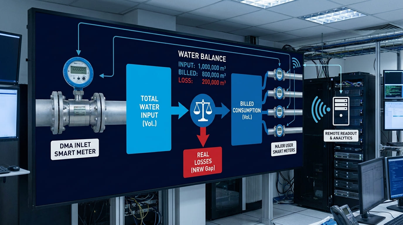 Water balance smart meters