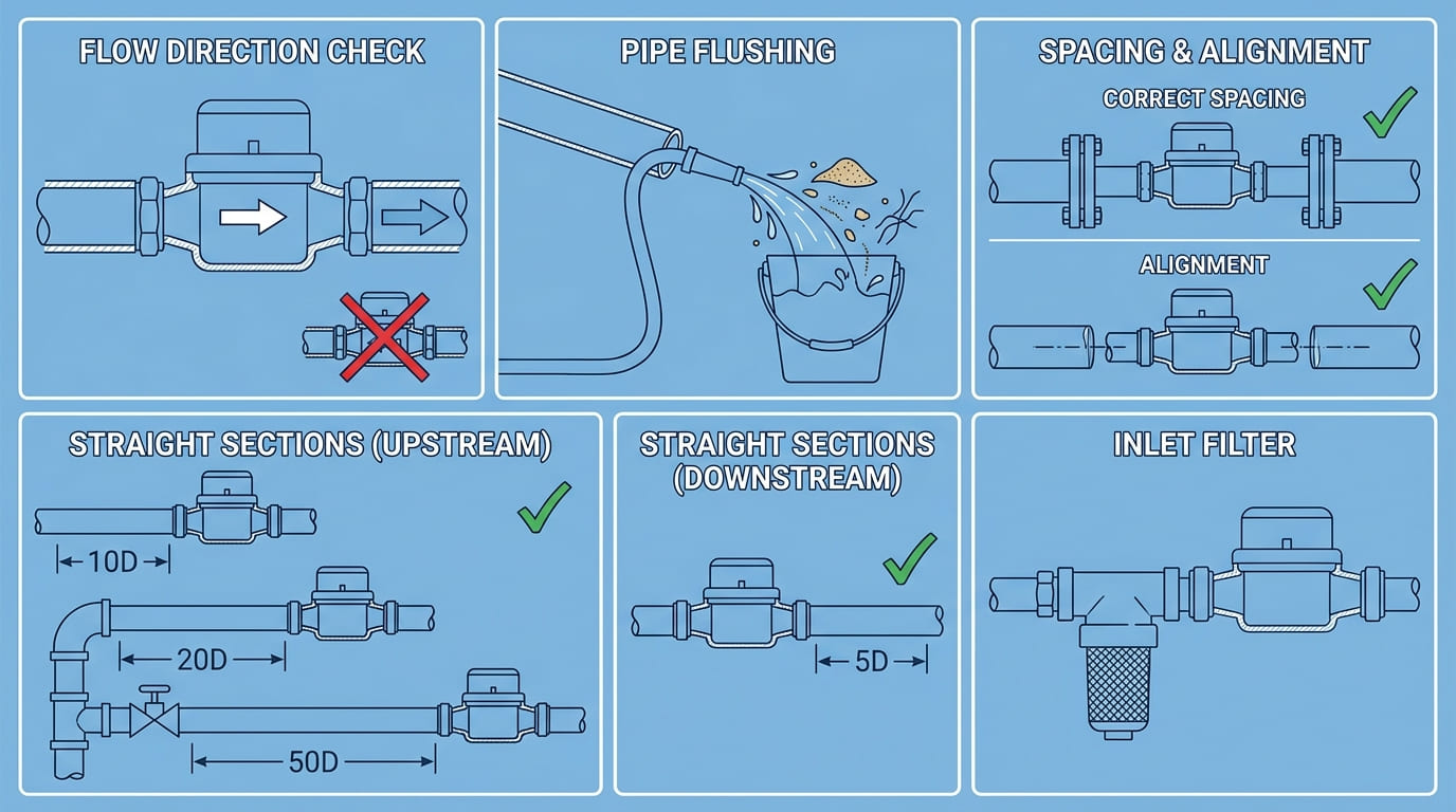 Checkliste für die Installation von Wasserzählern 2