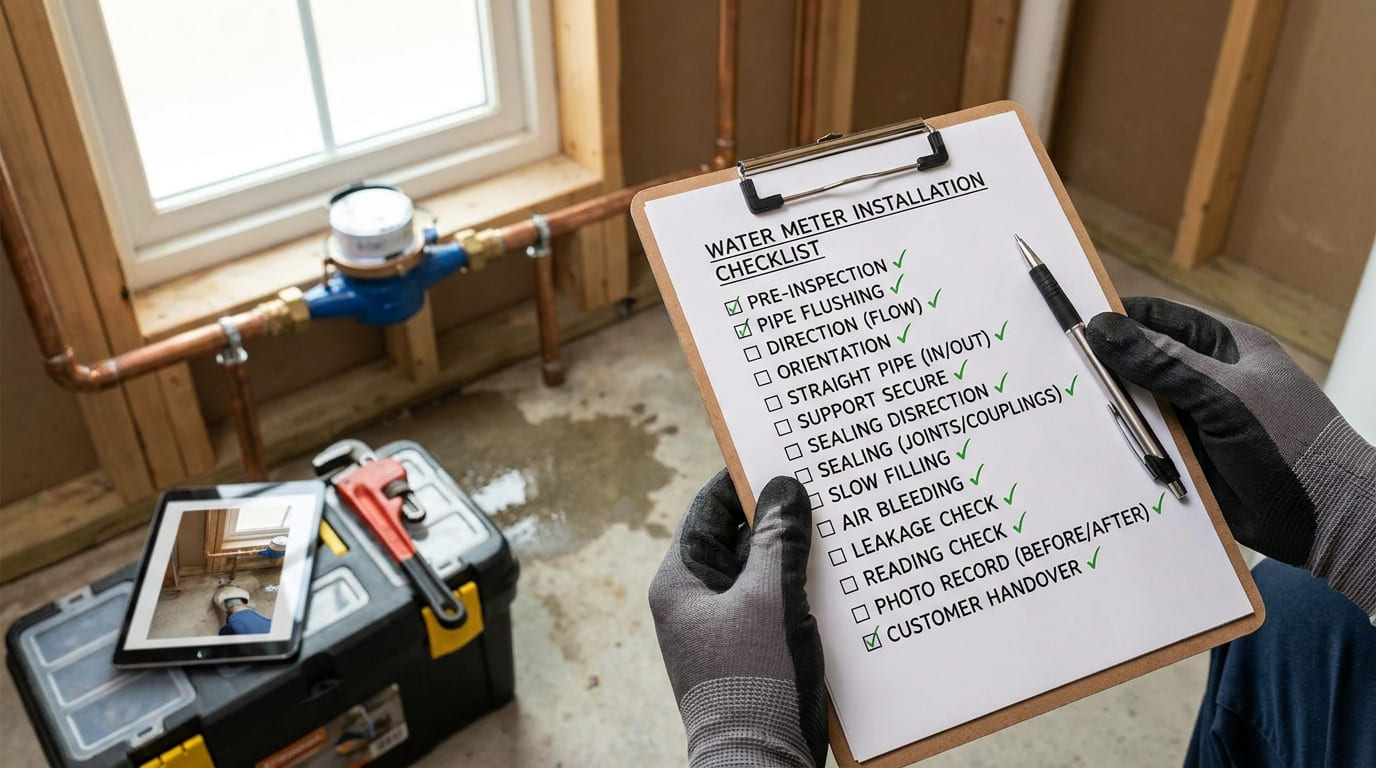 Water meter installation checklist