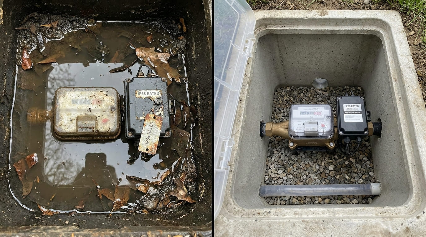 Water meter pit flooding IP rating